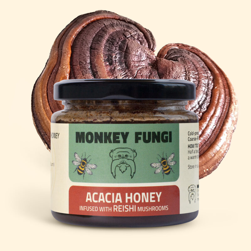 Acacia Honey infused with Reishi Mushrooms