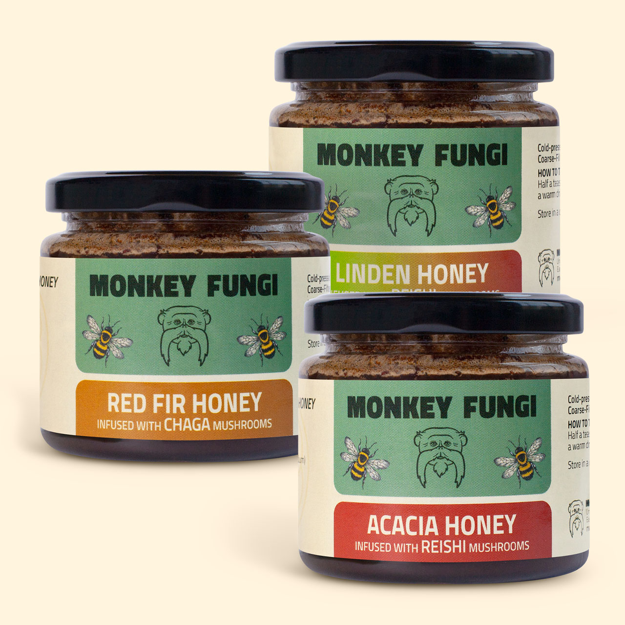 Acacia, Linden and Red Fir Honey Bundle