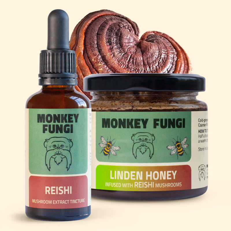 Linden Honey wih Reishi Tincture